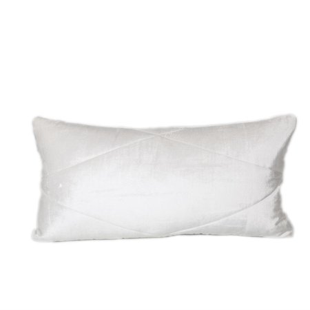 Parkland Collection Koko Transitional Quilted Throw Pillow 12" x 24" White