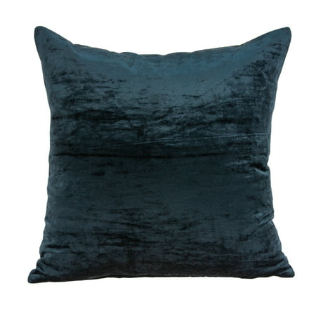 Parkland Collection Kyan Dark Blue Solid Throw Pillow