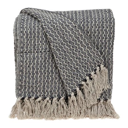 Parkland Collection Lily Transitional Gray 52" x 67" WOVEN HANDLOOM Throw