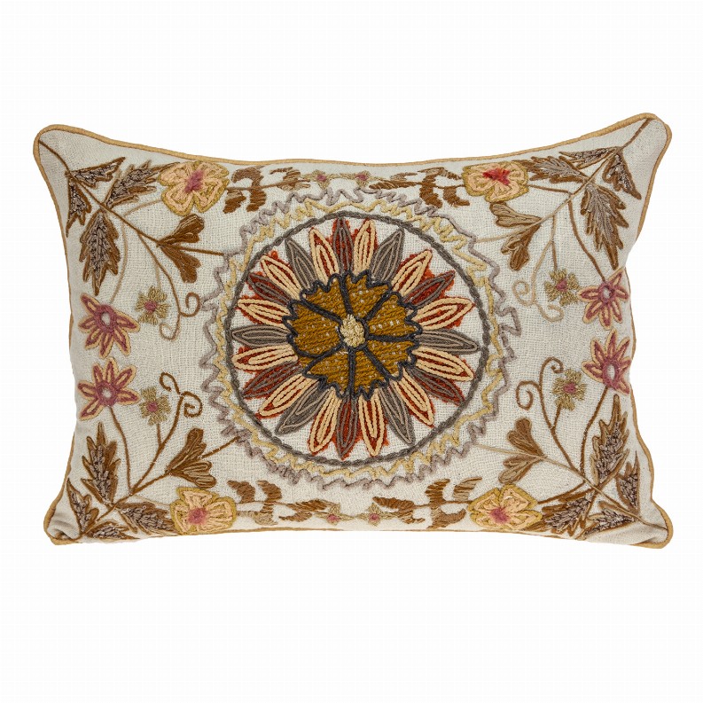 Parkland Collection Maggie Accent Beige Pillow Cover With Poly Insert