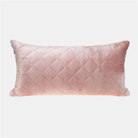 Parkland Collection Milo Transitional Quilted Throw Pillow 12" x 24" Pink