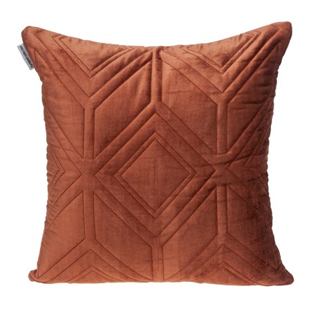 Parkland Collection Reta Transitional Quilted Throw Pillow 20" x 20" Burnt Orange