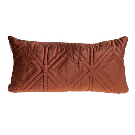 Parkland Collection Reta Transitional Quilted Throw Pillow 12" x 24" Burnt Orange