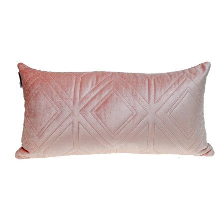 Parkland Collection Reta Transitional Quilted Throw Pillow 12" x 24" Pink