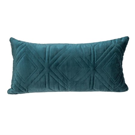 Parkland Collection Reta Transitional Quilted Throw Pillow 12" x 24" Teal