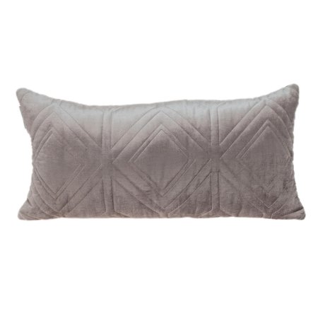 Parkland Collection Reta Transitional Quilted Throw Pillow 12" x 24" Taupe