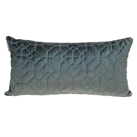 Parkland Collection Sora Transitional Quilted Throw Pillow 12" x 24" Charcoal