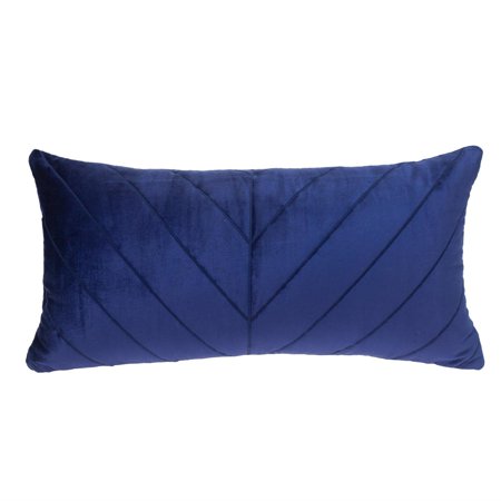 Parkland Collection Tobyn Transitional Quilted Throw Pillow 12" x 24" Blue
