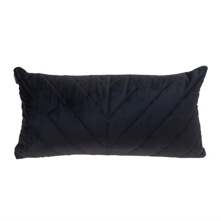 Parkland Collection Tobyn Transitional Quilted Throw Pillow 12" x 24" Black