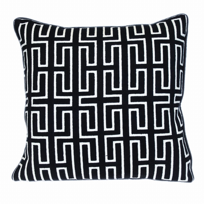 Parkland Collection Transitional Geometric Black 20" x 20" Pillow - 20" x 20" Black8