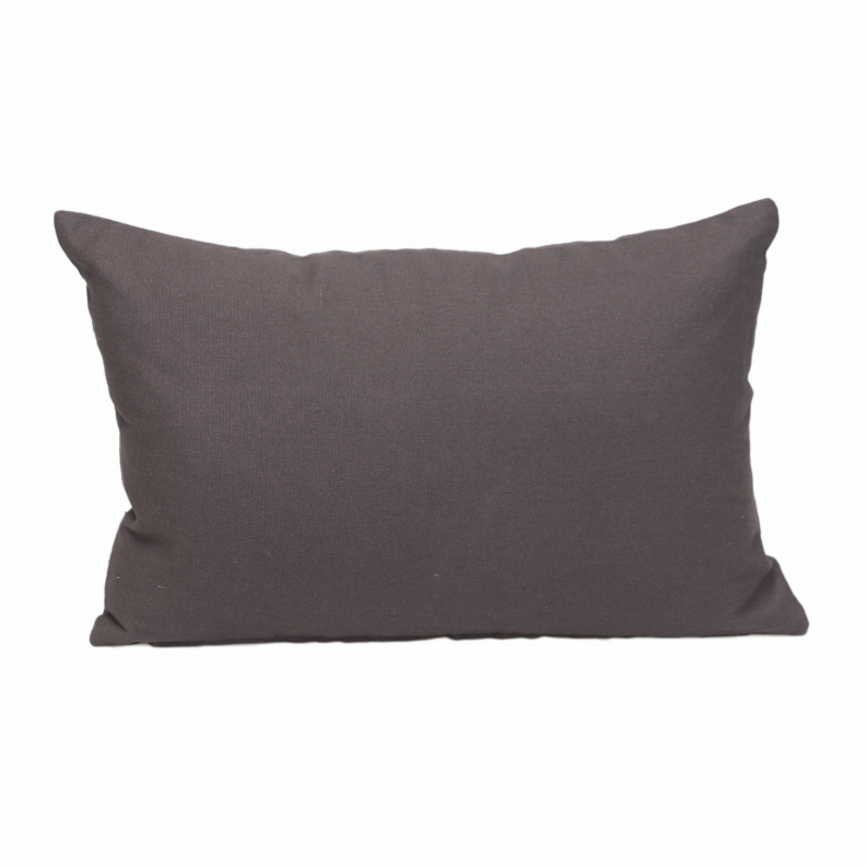 Parkland Collection Transitional Solid Charcol 18" x 12" Pillow