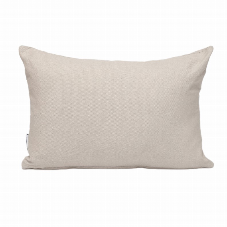 Parkland Collection Transitional Solid Natural 18" x 12" Pillow