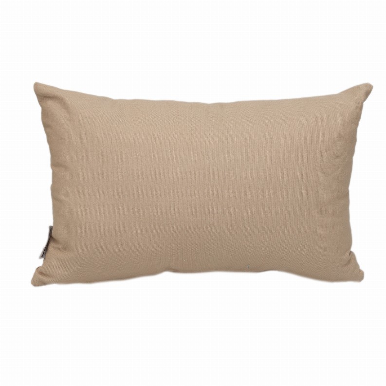 Parkland Collection Transitional Solid Rectangle Pillow 18" x 12" Beige