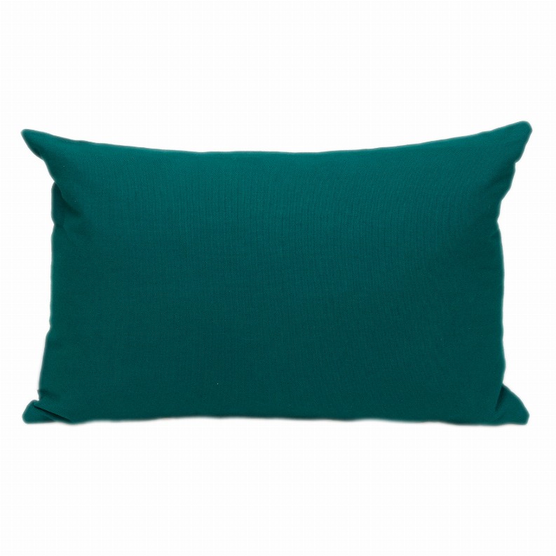 Parkland Collection Transitional Solid Rectangle Pillow 18" x 12" Green