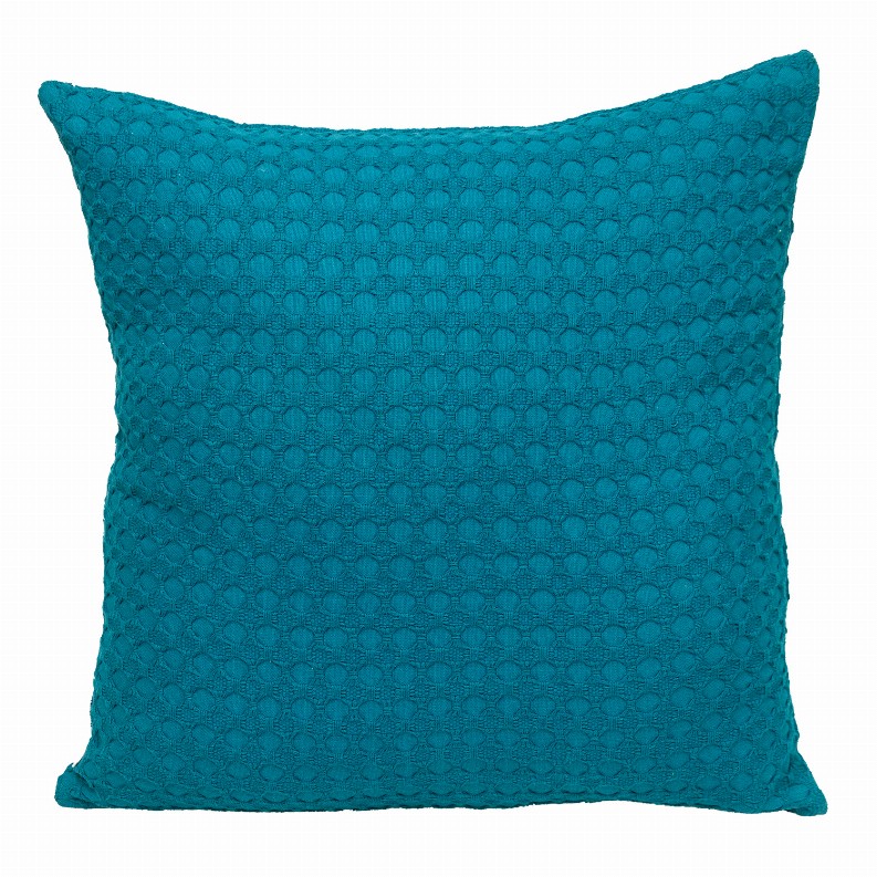 Parkland Collection Transitional Solid Square Pillow 20" x 20" Blue