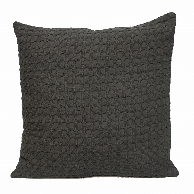 Parkland Collection Transitional Solid Square Pillow 20" x 20" Gray