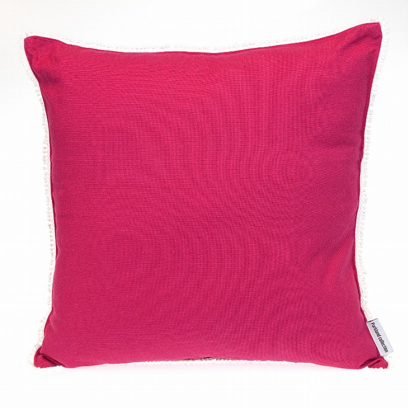 Parkland Collection Transitional Solid Square Pillow 16" x 16" Pink