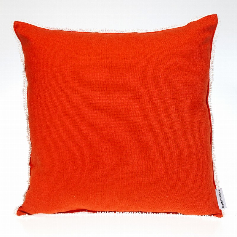 Parkland Collection Transitional Solid Square Pillow 16" x 16" Orange