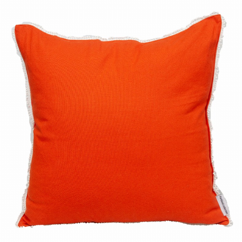 Parkland Collection Transitional Solid Square Pillow 20" x 20" Orange