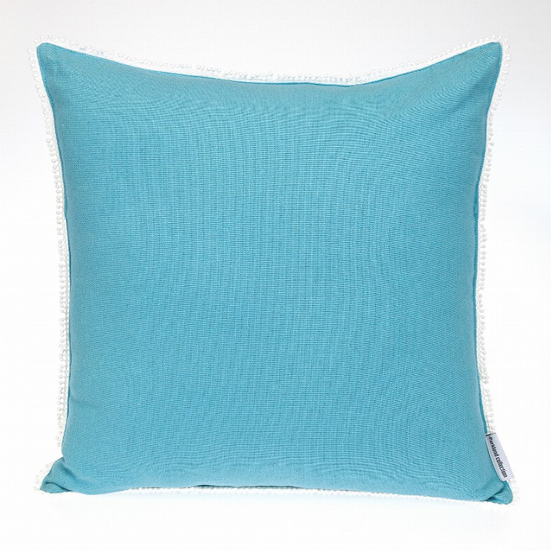 Parkland Collection Transitional Solid Square Pillow 16" x 16" Blue