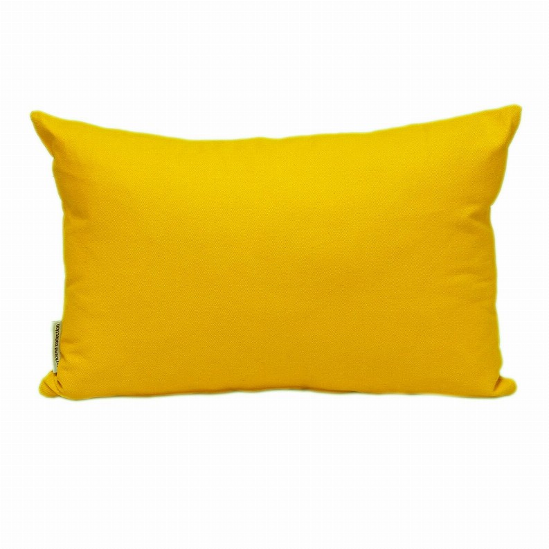 Parkland Collection Transitional Solid Yellow 18" x 12" Pillow