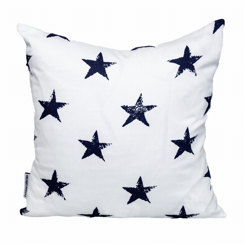 Parkland Collection Transitional Stars White Square 16" x 16" Pillow