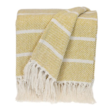 Parkland Collection Transitional Stripe Rectangle Throw - 50" x 60" Yellow