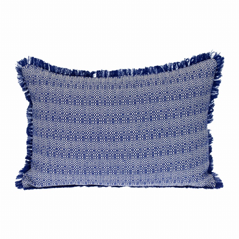 Parkland Collection Transitional Stripes Rectangle Pillow - 14" x 20" Blue