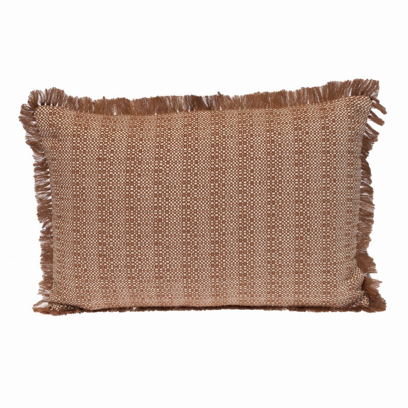 Parkland Collection Transitional Stripes Rectangle Pillow - 14" x 20" Brown
