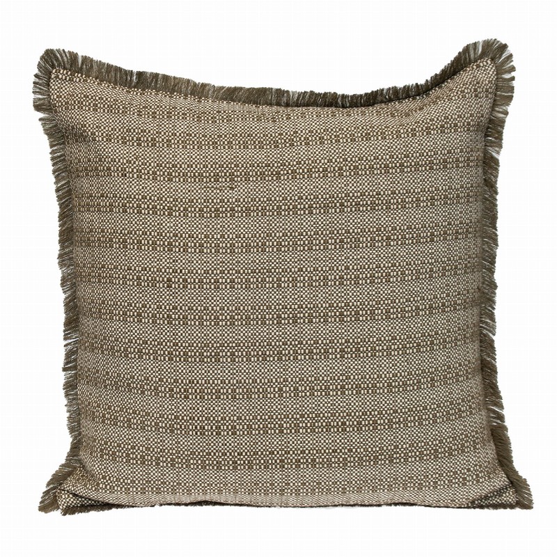 Parkland Collection Transitional Stripes Square Pillow 24" x 24" Green
