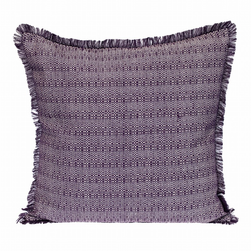 Parkland Collection Transitional Stripes Square Pillow 24" x 24" Purple