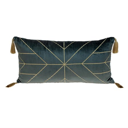 Parkland Collection Zella Transitional Throw Pillow 12" x 24" Charcoal