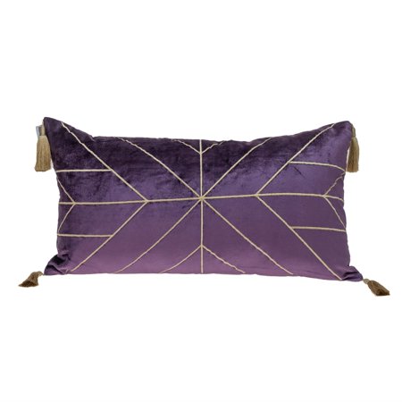 Parkland Collection Zella Transitional Throw Pillow 12" x 24" Dark Purple