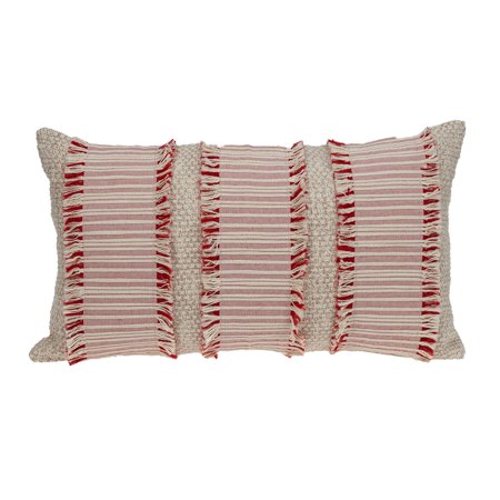 Parkland Collection Zest Transitional Ivory And Beige Throw Pillow