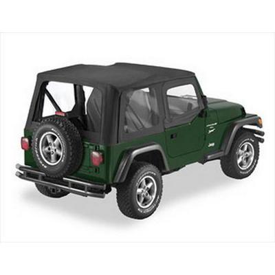 REPLAY OEM REPLACEMENT TOP-97-06 WRANGLER TJ UNLIMITED (BLACK DIAMOND CLEAR WINDOWS)