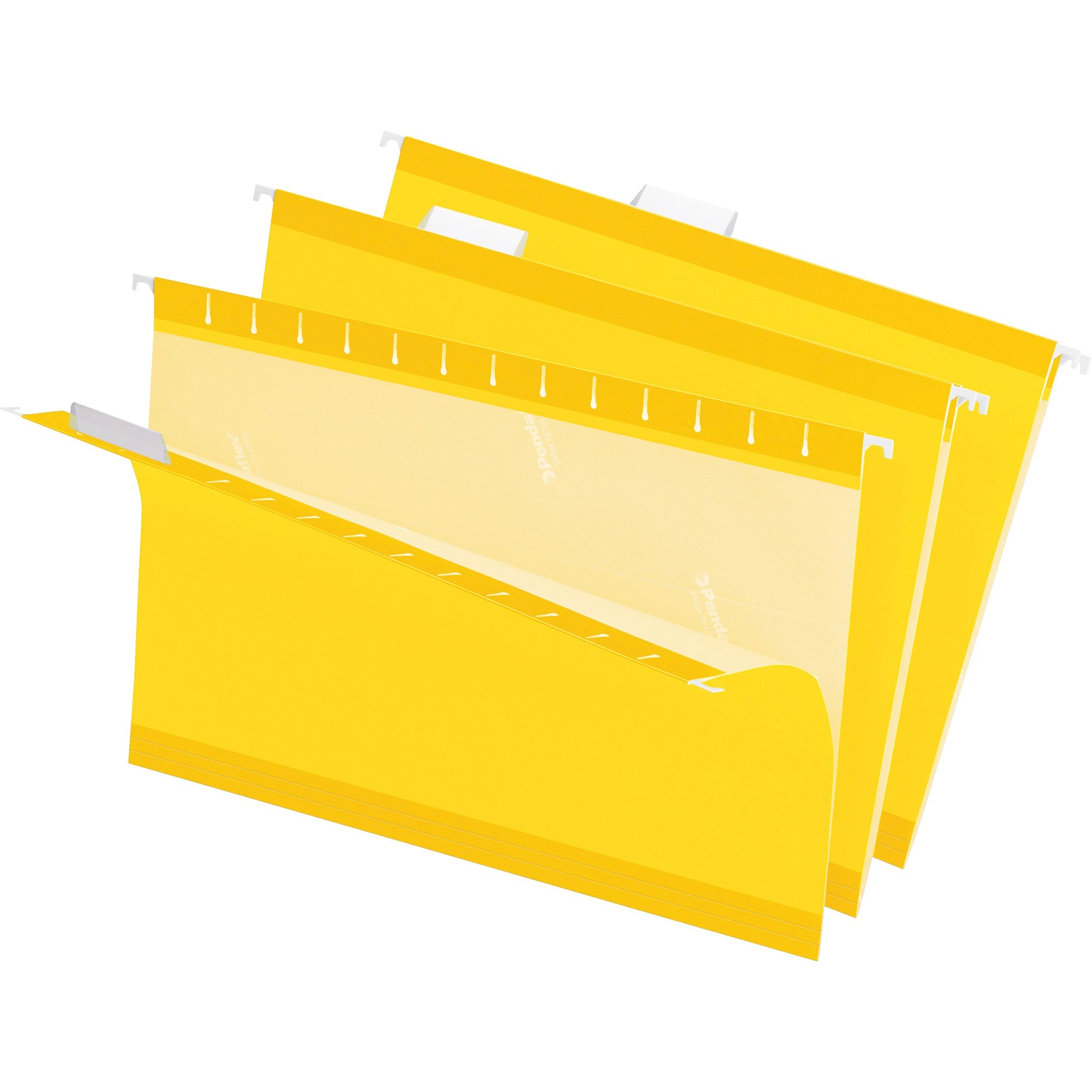Pendaflex 1/5 Tab Cut Legal Recycled Hanging Folder - 8 1/2" x 14" - Yellow - 10% Recycled - 25 / Box