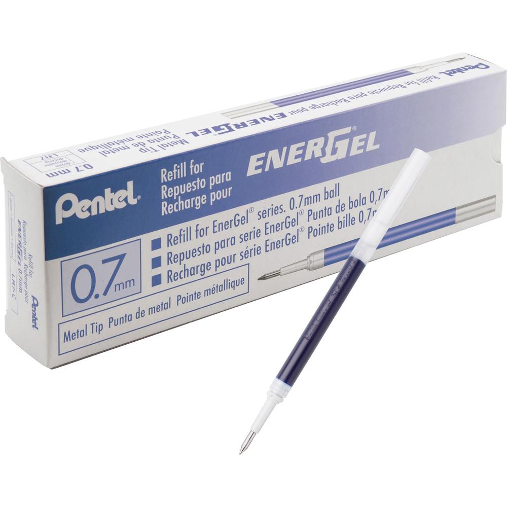 Pentel EnerGel .7mm Liquid Gel Pen Refill - 0.70 mm Point - Blue Ink - Smudge Proof, Quick-drying Ink, Glob-free, Smooth Writing