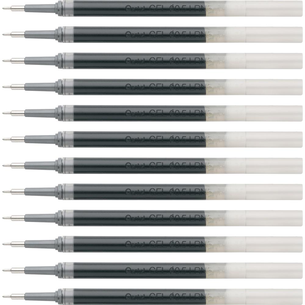 Pentel EnerGel .5mm Liquid Gel Pen Refill - 0.50 mm, Fine Point - Black Ink - Smudge Proof, Smear Proof, Quick-drying Ink, Glob-