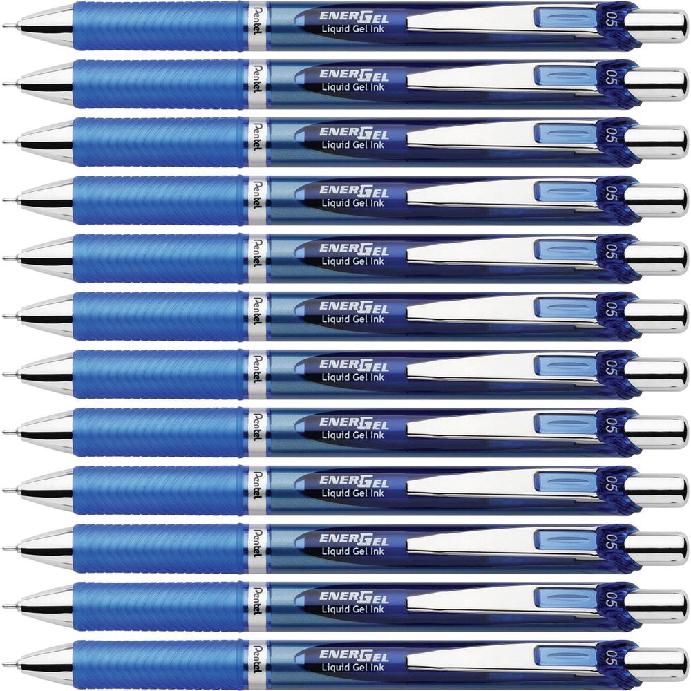 Pentel EnerGel RTX Liquid Gel Pens - Fine Pen Point - 0.5 mm Pen Point Size - Needle Pen Point Style - Refillable - Retractable 