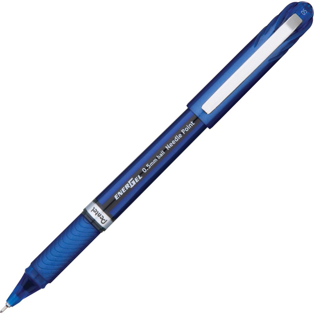 Pentel EnerGel NV Liquid Gel Pens - Fine Pen Point - 0.5 mm Pen Point Size - Needle Pen Point Style - Blue Gel-based Ink - Blue 