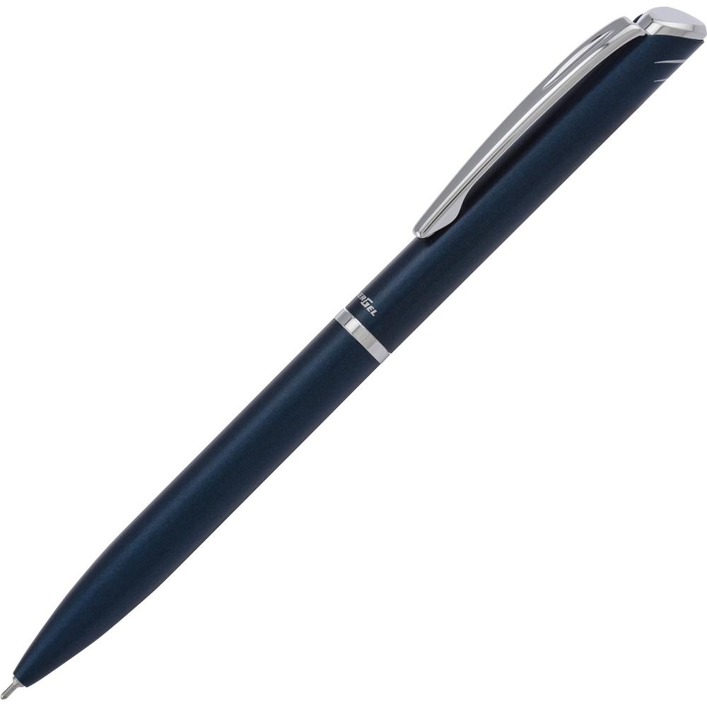 Pentel Style Liquid Gel Pen - 0.7 mm Pen Point Size - Refillable - Retractable - Black Gel-based Ink - Blue Metal Barrel - 1 Eac