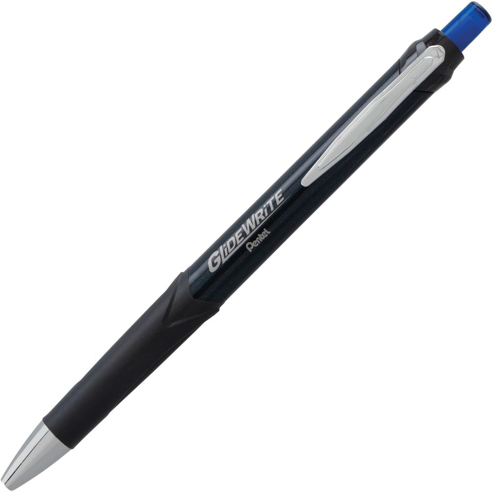 Pentel GlideWrite Signature Gel Ballpoint Pen - 1 mm Pen Point Size - Blue Gel-based Ink - 1 Dozen