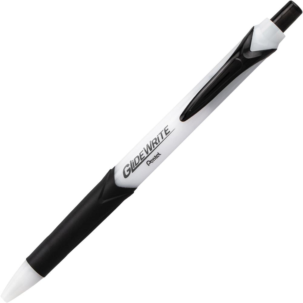Pentel GlideWrite 1.0mm Ballpoint Pen - 1 mm Pen Point Size - Black Gel-based Ink - 16 / Pack