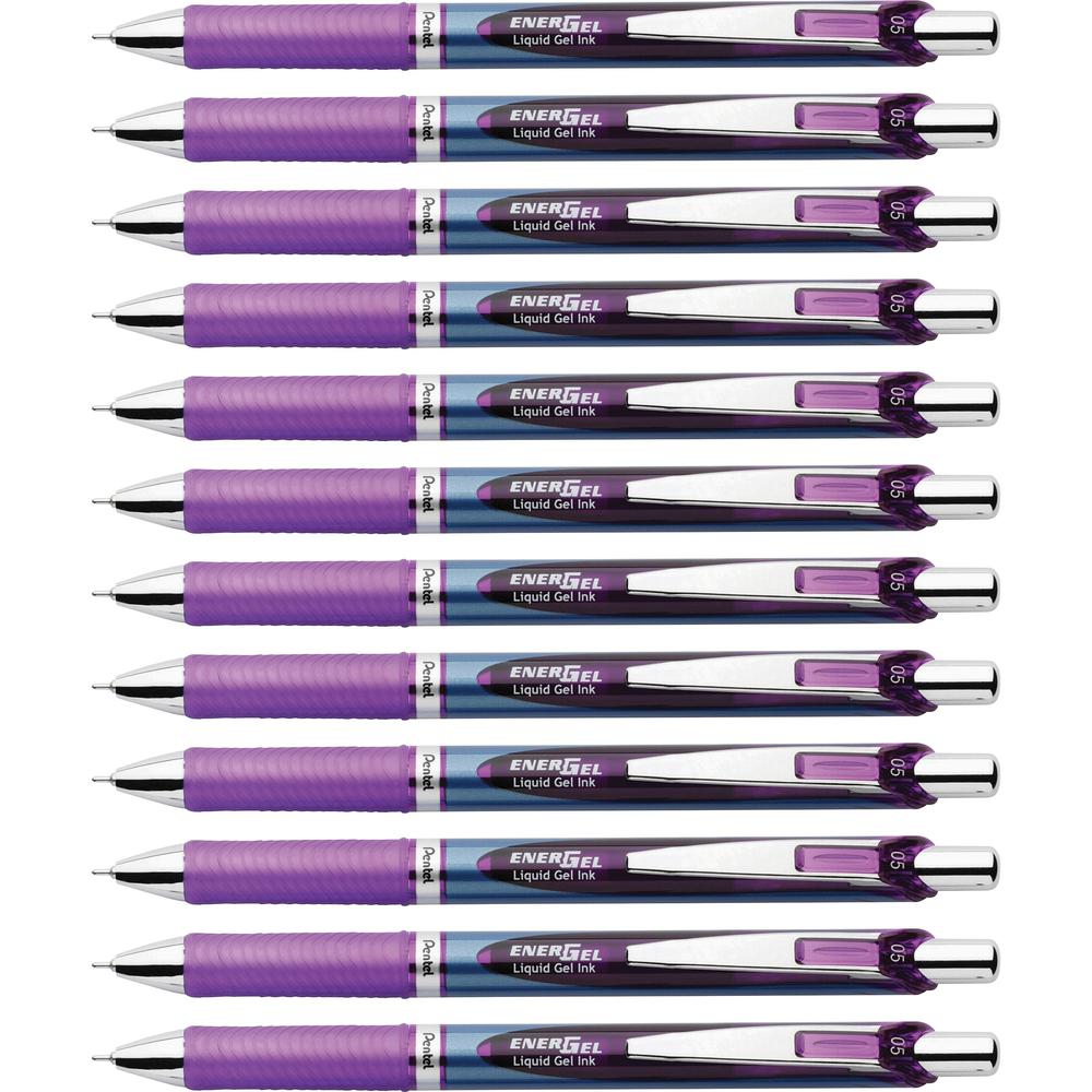 Pentel EnerGel RTX Liquid Gel Pens - Fine Pen Point - 0.5 mm Pen Point Size - Needle Pen Point Style - Refillable - Retractable 