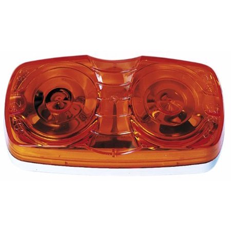 AMBER INDOUBLE BUBBLEIN PC-RATED CLEARANCE AND SIDE MARKER LIGHT