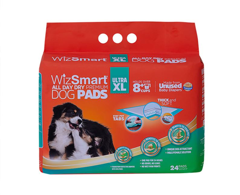 WizSmart All Day Dry Dog Pads Ultra XL 24 Count