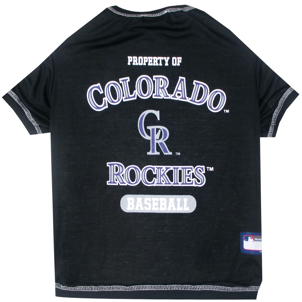 Colorado Rockies Dog Tee Shirt - Medium