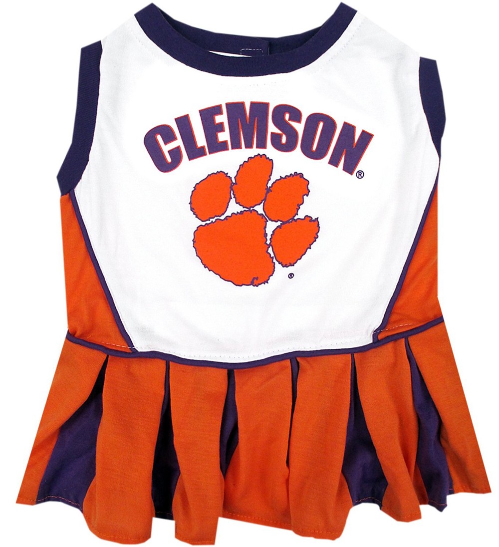 Clemson Cheerleader Dog Dress - Xtra Small