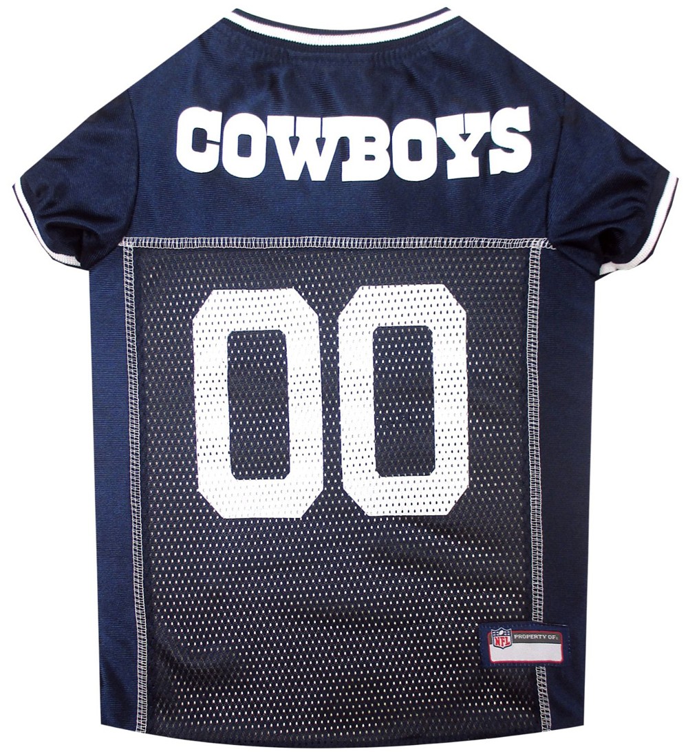 Dallas Cowboys Dog Jersey - Gray Trim - 2XL