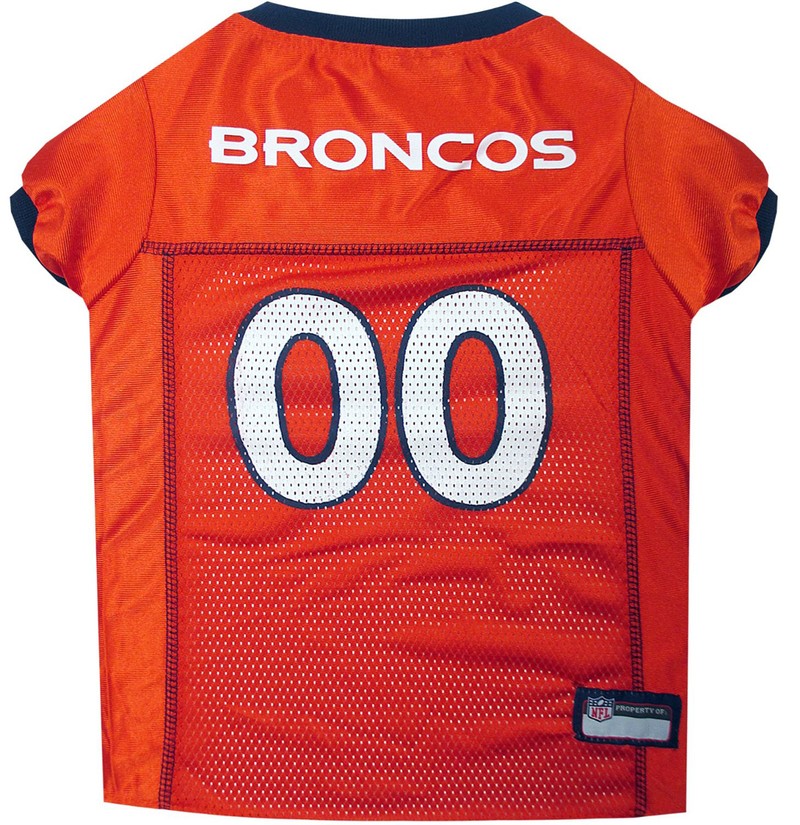 Denver Broncos Dog Jersey - Orange - Large